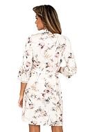 Lounge robe, lace trim, pockets, floral print